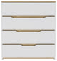 Aralia Drawer Dresser, White / Light Oak