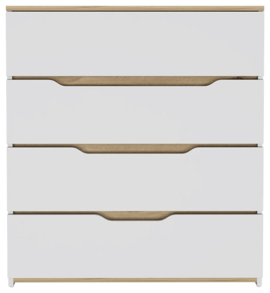 Aralia Drawer Dresser, White / Light Oak