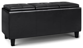 Avalon Tray Storage Ottoman with Lift Up Lids