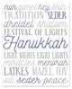 Hanukkah Words 8"x10" Easelback Canvas
