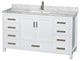Wyndham WCS141460SWHCMUNSM58 60 Inch Bathroom Vanity with Carrera Marble