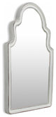 Vintage Curved White Wall Mirror