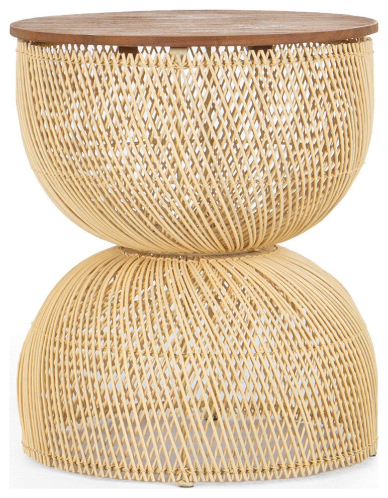 D-Bodhi Wave Side Table, Light Brown