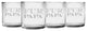 "Fur Papa" Slim Rocks Glasses, Set of 4
