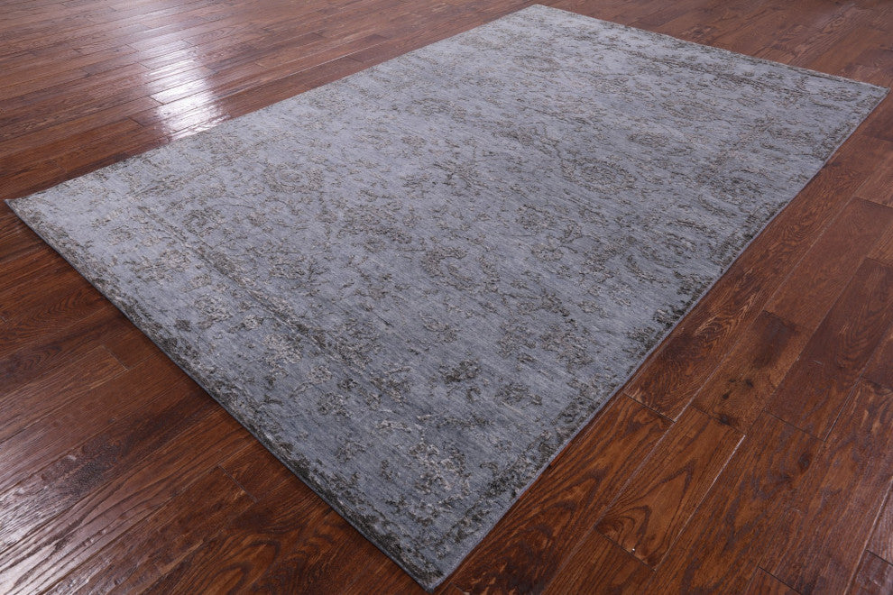 Wool and Silk Persian Handmade Rug 5' 11" X 9' 3" Q6286