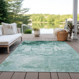 Machine Washable Indoor/Outdoor Chantille ACN1766 Aqua 2'6" x 3'10" Rug