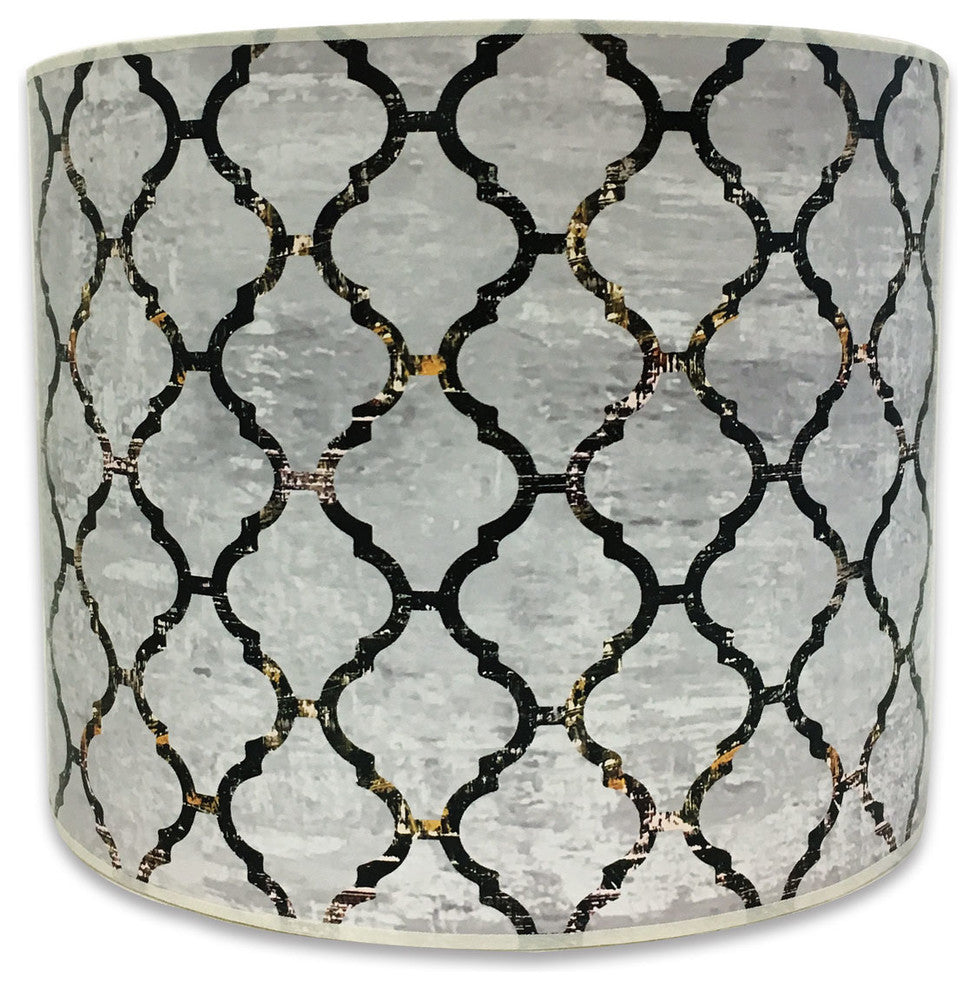 Handmade Lamp Shade, Moroccan Tile Textured Design