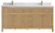 Sonoma 72 Double Sink Bath Vanity in Light Natural Teak with 2" Empira Quartz