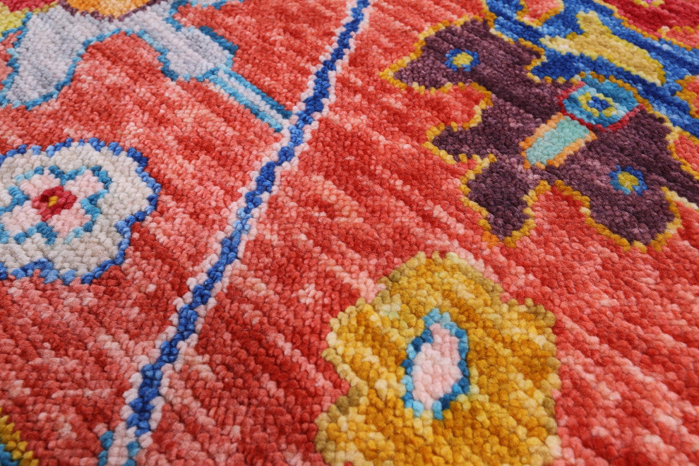 10' 4" X 13' 8" Hand Knotted Turkish Oushak Wool Rug - Q14785