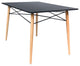 LeisureMod Dover 4Ft Rectangle Wooden Top Dining Table With Natural Wood Eiffel