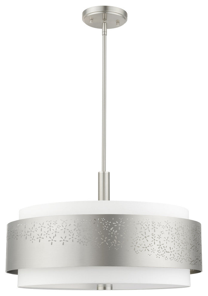 Brushed Nickel Stylish, Transitional, Intricate, Urban Chandelier