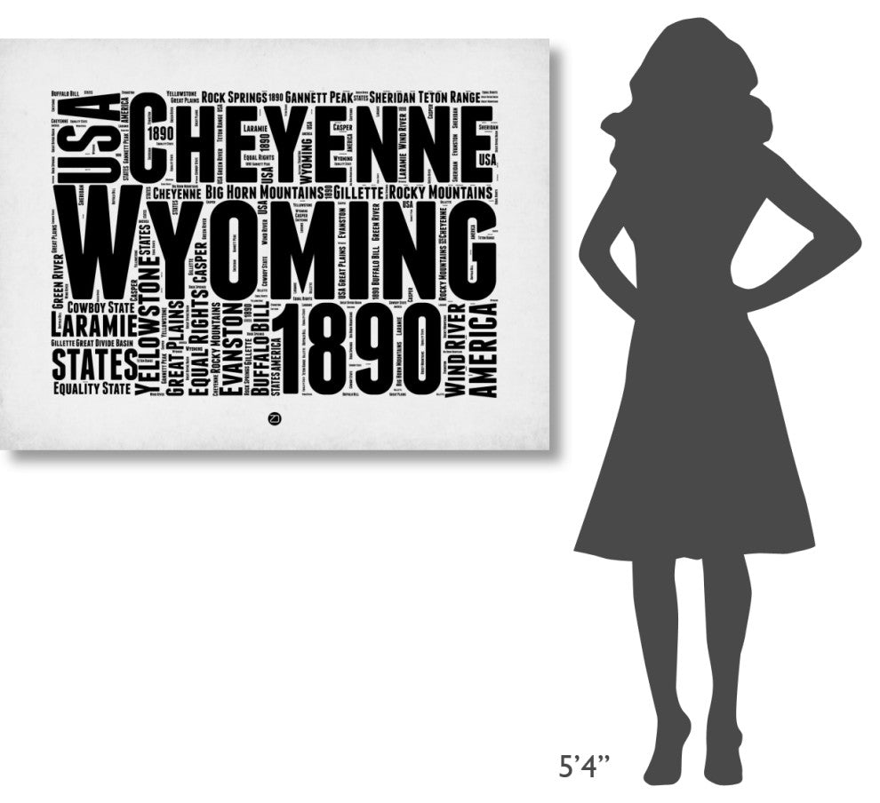 "Wyoming Word Cloud 2" Fine Art Print