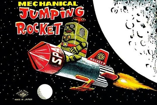 Mechanical Jumping Rocket- Fine Art Giclee Print 24" x 36"