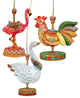 Carousel wooden Ornaments Set of 3