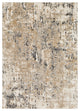 Pune Modern Beige, Taupe Area Rug, 6'7"x9'6"