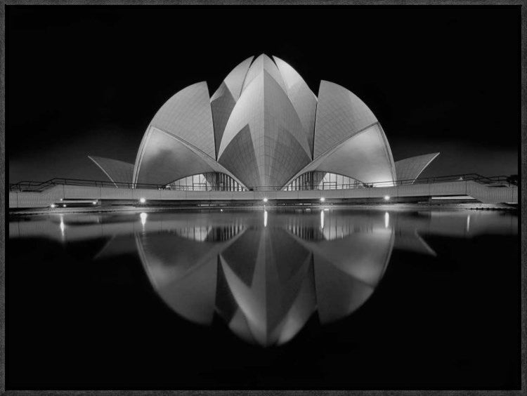 "Black Contrast" Framed Canvas Giclee by Nimit Nigam, 23x17"