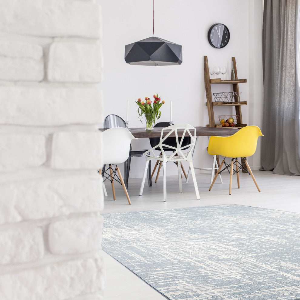 Mysterio 12189-505 Area Rug, Blue, 5'3"x7'7"