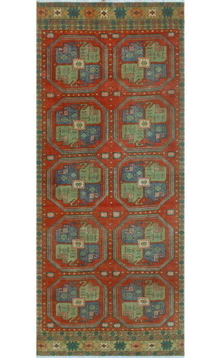 Fine Vintage Distressed Ayobunmi Rust/Beige Runner, 4'4 x 10'7