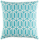 Surya Trudy Teal Pillow Shell With Polyester Insert 18"H X 18"W