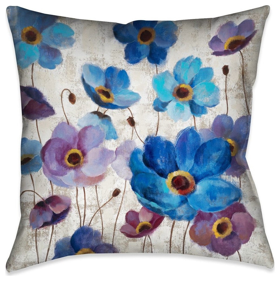 Laural Home Bold Anemones 18" X 18" Indoor Decorative Pillow