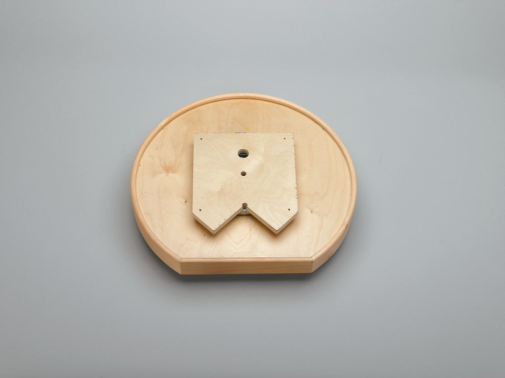 Natural Wood D-Shape Lazy Susan for Corner Base Cabinets With Swivel