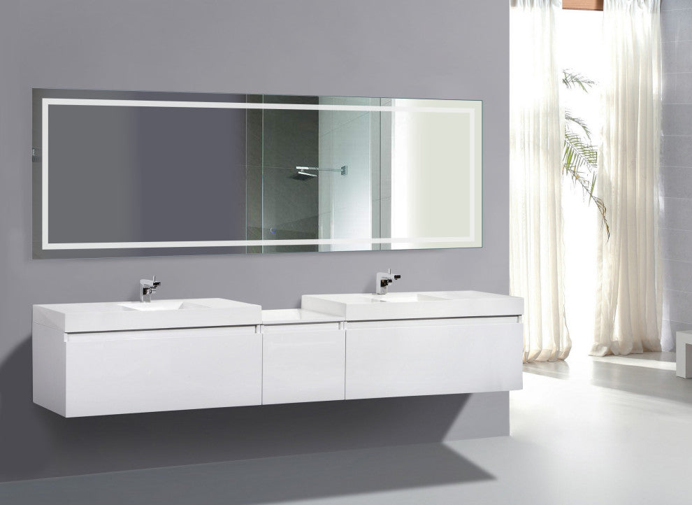 84 Inch X 30 Inch Rectangle Led Bathroom Mirror