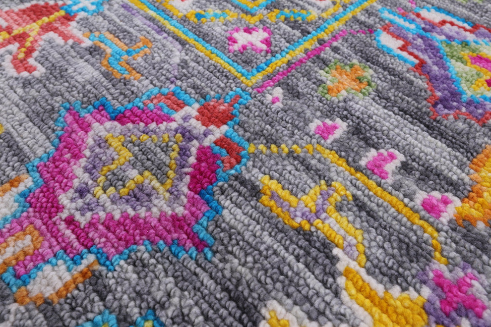 Turkish Oushak Handmade Wool Rug 7' 10" X 9' 11" - Q14997
