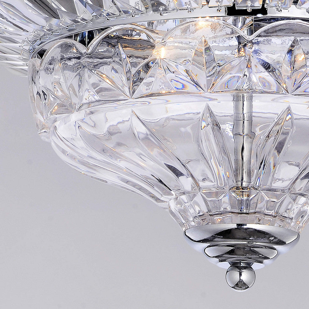 April 3-light Crystal Flush Mount Chandelier