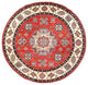 Red, Special Kazak, Pure Wool, Hand Knotted, Round Oriental Rug, 8'x7'9"