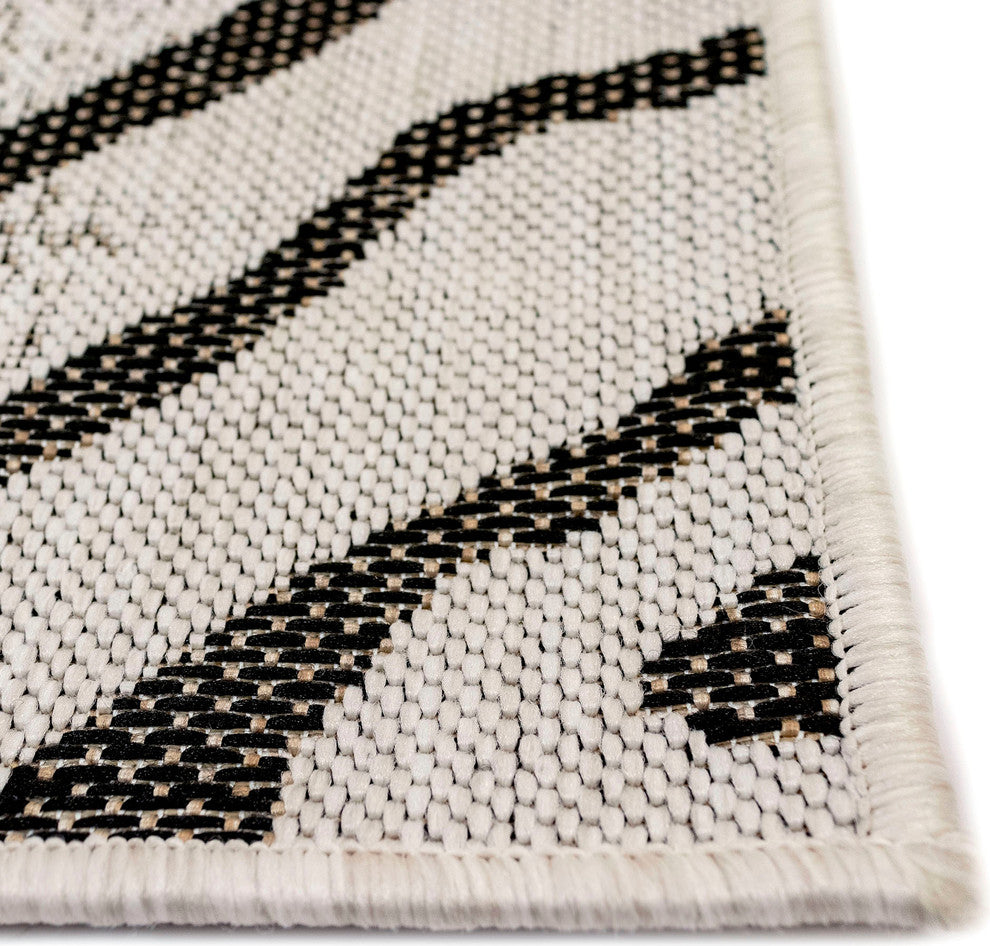 Carmel Zebra Indoor/Outdoor Rug Sand, 1'11"x7'6" Runner