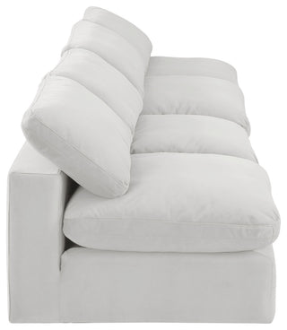 Comfy Upholstered Modular Sofa, Cream, 4-Piece: 4 Armless Chair, Velvet