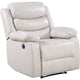 Power Recliner Chair with Split Back and Pillow Top, Cream