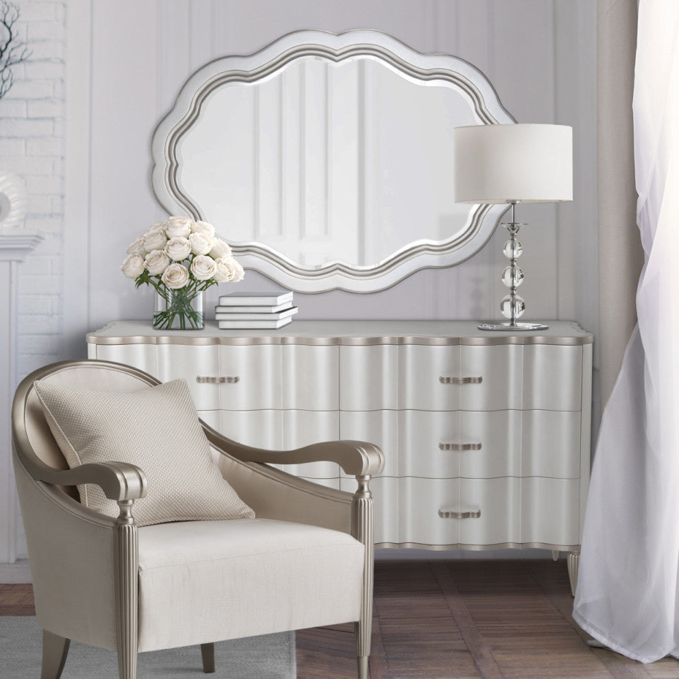 London Place Wall Mirror - Creamy Pearl