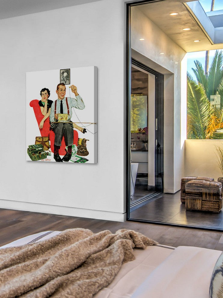 "Fishing Season" Painting Print on Canvas by M. Coburn Whitmore