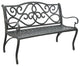 4' Scroll Bench, Copper Black