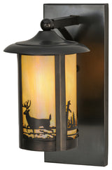 8"W Fulton Deer Creek Solid Mount Wall Sconce