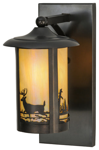 8"W Fulton Deer Creek Solid Mount Wall Sconce
