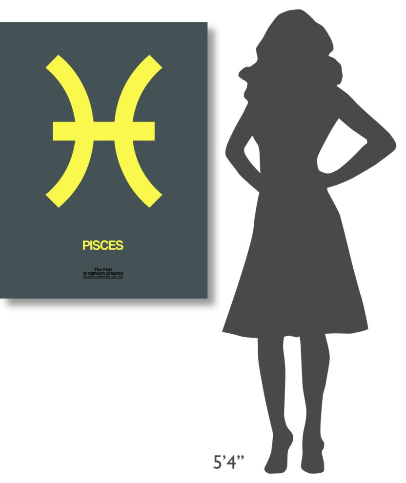 "Pisces Zodiac Sign Yellow" Fine Art Print