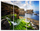 "Rocks and Waterfall in Spanish Coast" Metal Wall Art, 3 Panels, 36"x28"