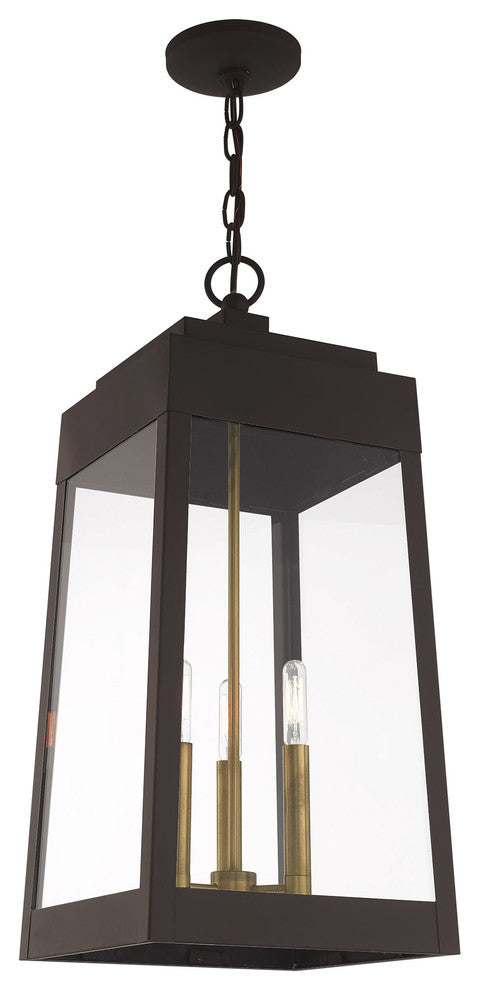 Transitional Outdoor Pendant Lantern, Bronze