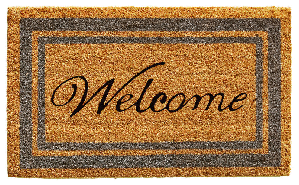 Calloway Mills Periwinkle Border Welcome Doormat, 18"x30"