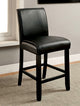 Joneson Leatherette Parson Counter Height Dining Chairs, Set of 2, Black