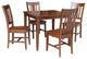 36" x 36" Dining Table with 4 San Remo Splatback Chairs