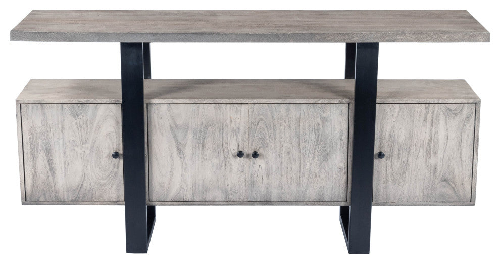 Butler Raitis Gray Wood and Metal Sideboard