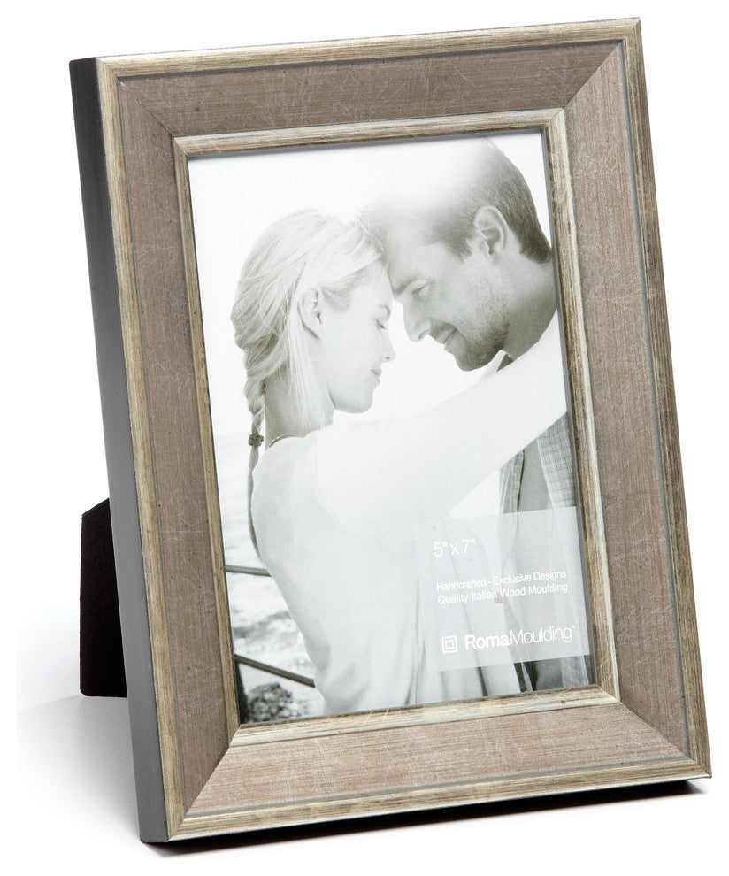 Ravello, 1", Formal Black Silver Acc, Rubbed Pewter, 8x10