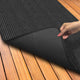 Indoor Outdoor Double-Ribbed Runner WithSkid-Resistant Back Black, 3' x 30'
