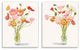 Dazzling Flower Blossoms Soft Pink Glass Bouquets, 2pc, each 10 x 15