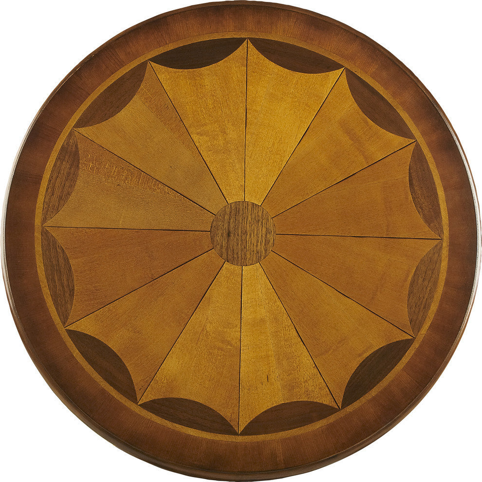 Carissa 30" Round Brown Pedestal Table