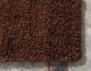 Unique Loom Chocolate Brown Solid Shag 2'x3' Area Rug
