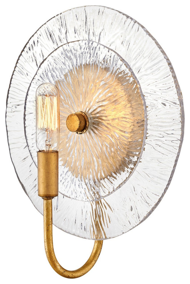 Rene LED Wall Sconce, Distressed Brass